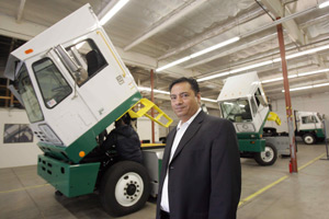 Underpowered Electric Trucks Spin Wheels at L.A. Port