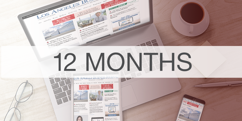 Los Angeles Business Journal 12 Months Print Subscription Banner