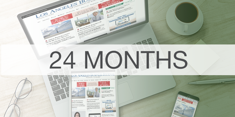 Los Angeles Business Journal 24 Months Print Subscription Banner