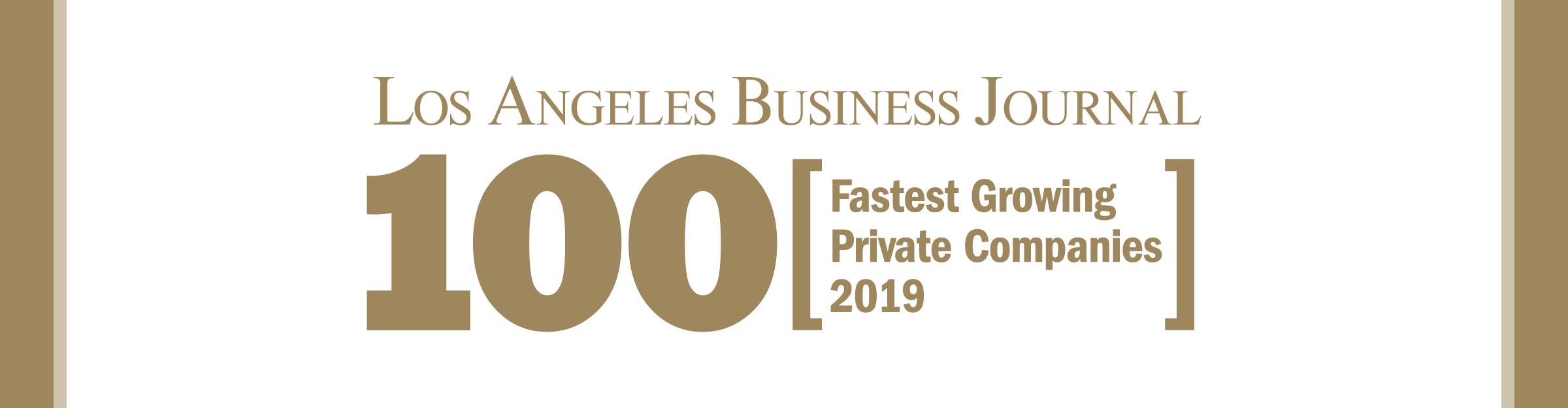 Los Angeles Business Journal 100 Fastest Growing Private Companies Event Banner