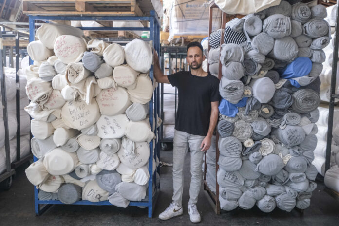 Sean Zahedi of Lafayette Textiles in Vernon. (Photo by Ringo Chiu)