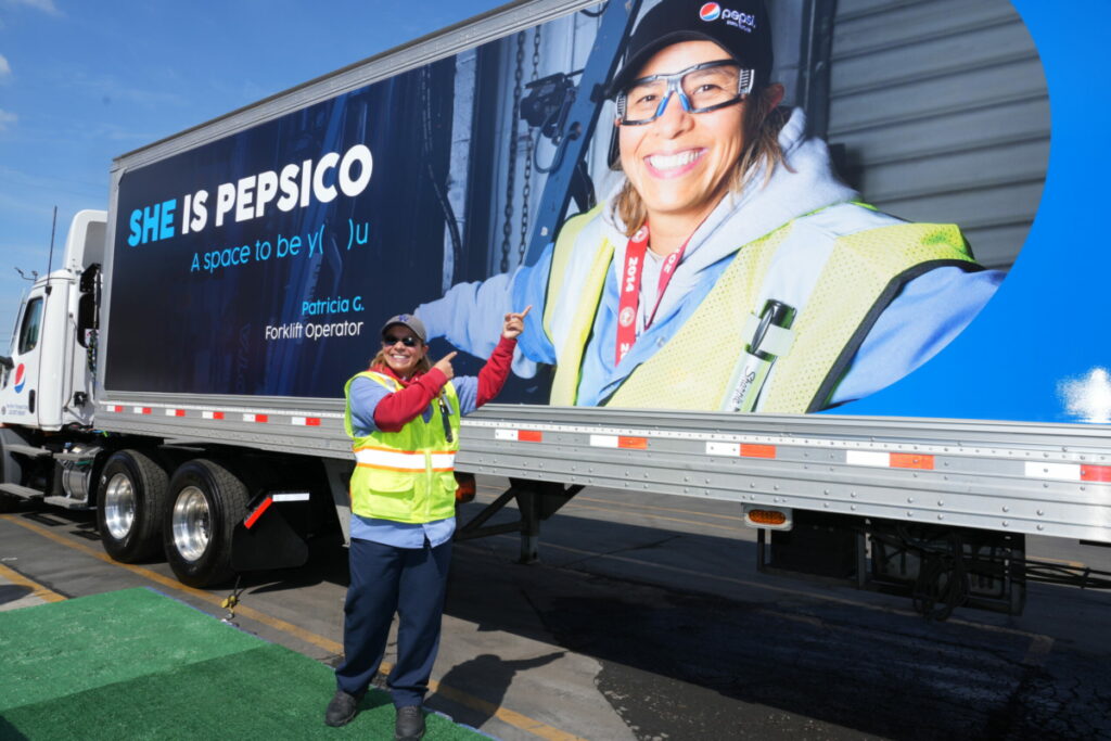 PepsiCo Beverages North America frontline employee Patricia Gloria is honored as the She Is PepsiCo winner during a celebration on Wednesday, March 08, 2022 in Carson, Calif. (Jordan Strauss/AP Images for PepsiCo)