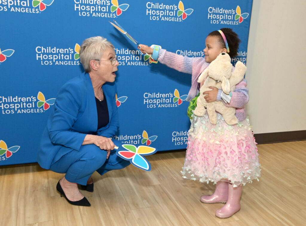 LOS ANGELES, CALIFORNIA - MARCH 01: Jamie Lee Curtis and Ella Nelson attend the 8th Annual Children's Hospital Los Angeles Make March Matter Kick-Off on March 01, 2023 in Los Angeles, California. (Photo by Araya Doheny/Getty Images for Children's Hospital Los Angeles)