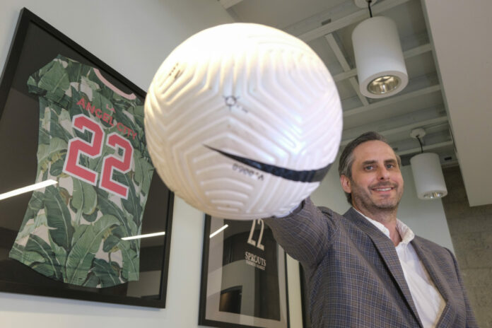 Eric H. Geffner, partner in Sidley Austin’s Media, Sports and Entertainment team and Luisa Lizoain, managing associate. (Photo by Ringo Chiu)