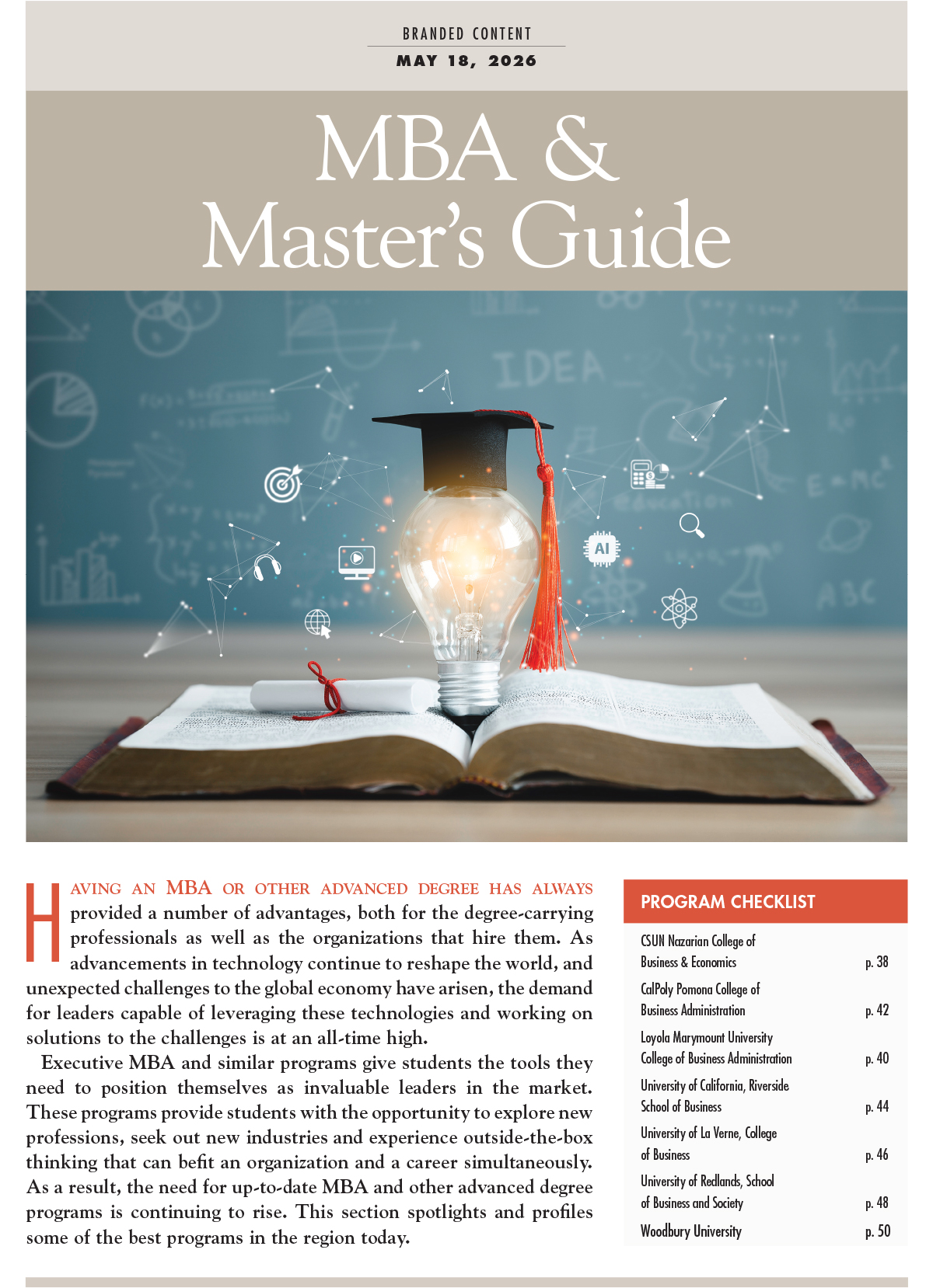 MBA & Master's Guide 2026 - Los Angeles Business Journal